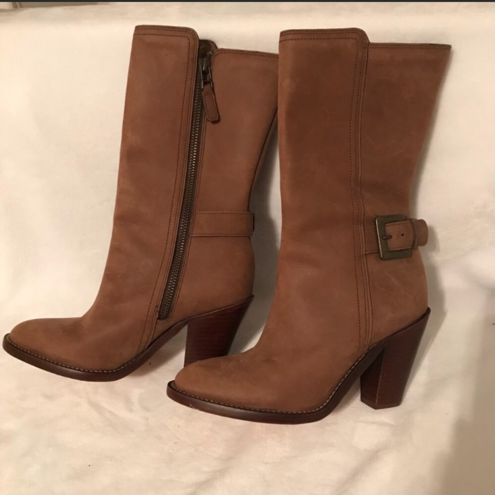 Cole Haan Tan Leather Heeled Boots